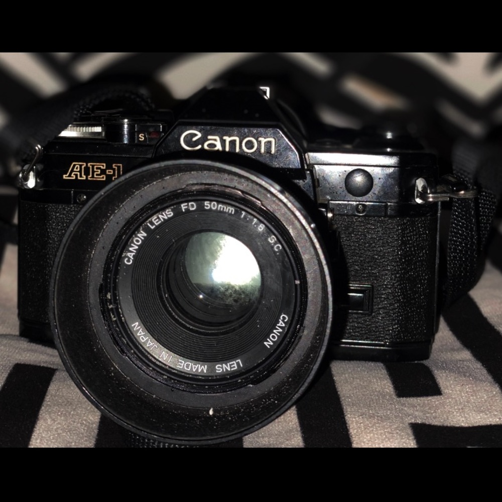 Canon AE-1 Black Film Camera